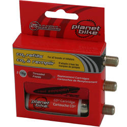 Planet Bike 16-Gram CO2 Cartridge 3-Pack (Threaded)